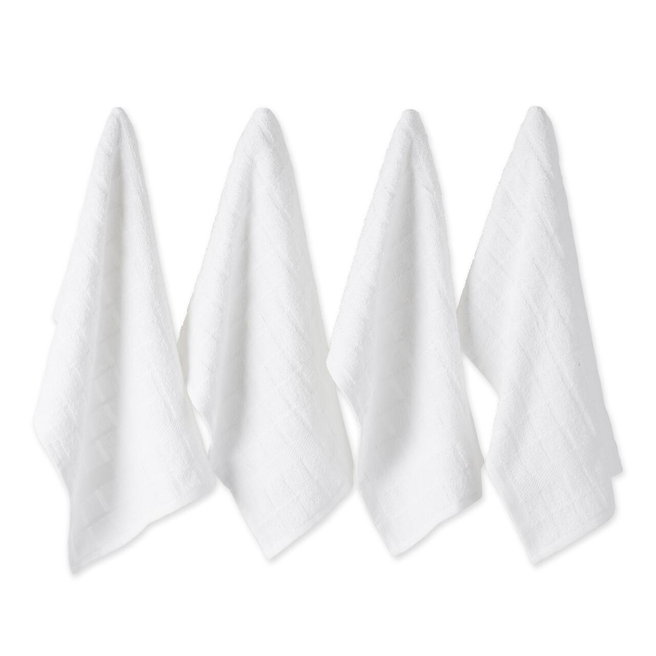 DII® Solid Windowpane Terry Dishtowels, 4ct.